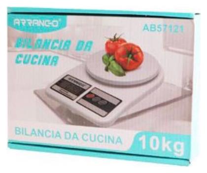 Ψηφιακή Ζυγαριά 1gr/10kg Λευκή AB57121 Arrango