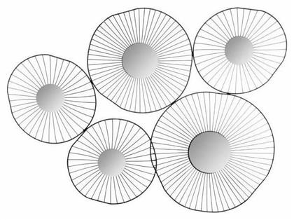 ΑΤ1116 Καθρέπτης Μαύρο Διαμέτρου 79cm 5τμχ Atmosphera