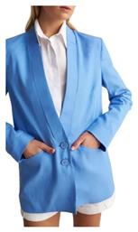 attrattivo Μακρύ Γυναικείο Σακάκι Light Blue - Attrattivo