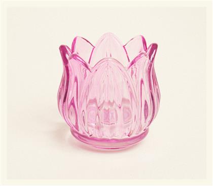 Κηροπήγιο Λουλούδι 6,5 X 7,3 Cm Λιλά Beauty Home