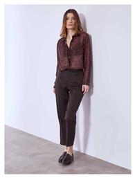 Γυναικείο Ψηλόμεσο Υφασμάτινο Παντελόνι με Λάστιχο Regular Fit Celestino