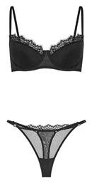 Σετ Εσωρούχων Λεπτομέρειες Δαντέλας Μαύρο Celestino