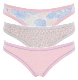 Color Day Βαμβακερά Γυναικεία Brazil 3Pack Ροζ Cotonella