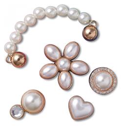 Jibbitz Παπουτσιού Λουλούδι Λευκά Crocs