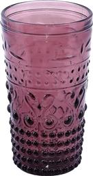 Embossed Σετ Ποτήρια Νερού από Γυαλί σε Μωβ Χρώμα 550ml 6τμχ Espiel