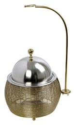 Σκεύος για Φοντύ με Ρεσώ Μεταλλικό Χρυσό 25x25x30εκ. Espiel