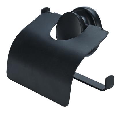 Επιτοίχια Χαρτοθήκη με Βεντούζα Μαύρη Estia