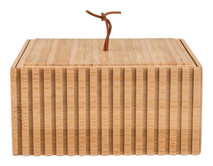 Επιτραπέζια Θήκη Οργάνωσης Bamboo Essentials Ασημί Estia