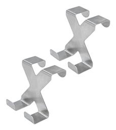 Κρεμάστρα Πόρτας Μεταλλική 2 Θέσεων 2τμχ Estia