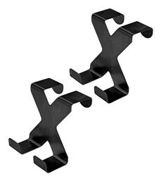 Κρεμάστρα Πόρτας Μεταλλική 2 Θέσεων 7x5.5x12εκ. 2τμχ Estia