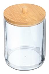 Κουτι Αποθηκευσης & Οργανωσης Bamboo Δισκους Ντεμακιγιαζ 7x7x12cm Καπακι - Homely