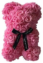 Αρκουδάκι από Τεχνητά Τριαντάφυλλα Ροζ σε Κουτί Factory