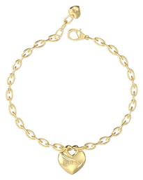 Γυναικείο Βραχιόλι με σχέδιο Καρδιά από Ατσάλι Επιχρυσωμένο Guess