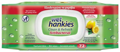 Wet Hankies Clean & Refresh Antibacterial Αντισηπτικό Μαντηλάκι Χεριών ΜΕΓΑ