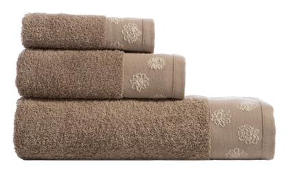 Nef-Nef Homeware Σετ Πετσέτες Μπάνιου 3τμχ Anthem 70x140εκ. Beige Βάρους 500gr/m² (Διάφορα Χρώματα) - Nef Nef
