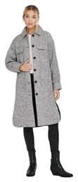 Γυναικείο Γκρι Παλτό με Κουμπιά Only