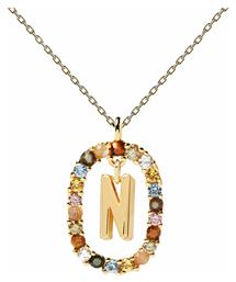 Letter Collection ''N'' Κολιέ από Ασήμι P D Paola