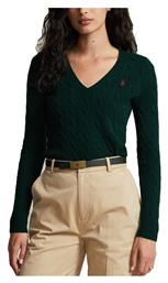 Γυναικείο Μακρυμάνικο Πουλόβερ Μάλλινο με V Λαιμόκοψη Πράσινο Ralph Lauren
