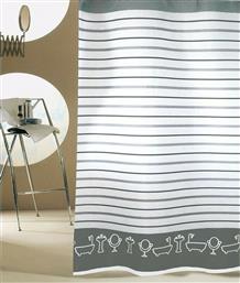 Bathtubs Κουρτίνα Μπάνιου Υφασμάτινη 180x200 cm Γκρι San Lorentzo