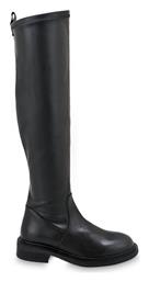Δερμάτινες Γυναικείες Μπότες Πάνω από το Γόνατο Μαύρες Tsakiris Mallas