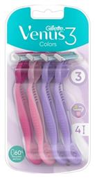 Ξυραφάκια Σώματος μιας Χρήσης 3 Λεπίδων 4τμχ Venus