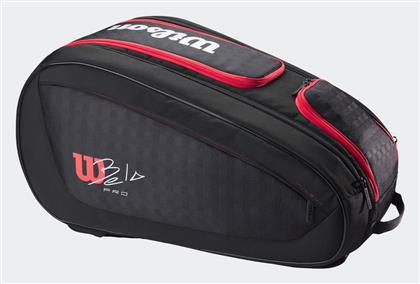 Bela Super Tour Τσάντα Πλάτης Padel 6 Ρακετών Μαύρη Wilson