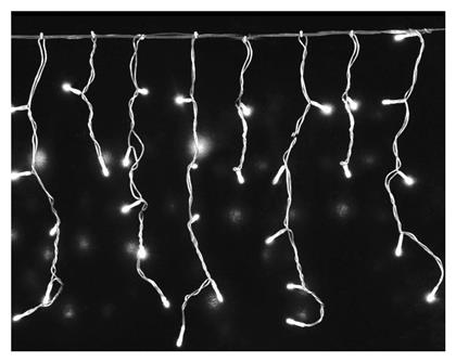 100 Λαμπάκια LED 1.8μ x 60εκ Ψυχρό Λευκό τύπου Βροχή με Διαφανές Καλώδιο TnS από το Plus4u