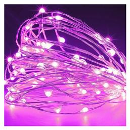 100 Λαμπάκια LED 9.9μ. Ροζ σε Σειρά 1τμχ Eurolamp