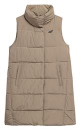 Αμάνικο Μπουφάν Puffer Καφέ 4F