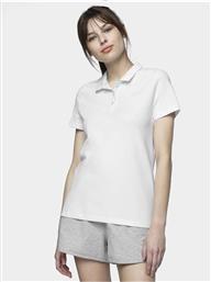 4F Αθλητική Γυναικεία Polo Μπλούζα Λευκή από το MybrandShoes