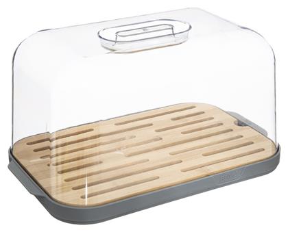 Ψωμιέρα με Καπάκι από Bamboo σε Γκρι Χρώμα 29x18x15.9cm 5Five