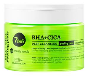 7DAYS Exfoliating Peeling Pads Bha+cica Peeling Προσώπου για Ευαίσθητες Επιδερμίδες - 7days