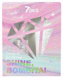 7DAYS Shine, Bombita Light Pink Shimmering Body Milk 03 Holographic 150ml & Body Shimmering Mist 04 Light Pink 135ml - 7days