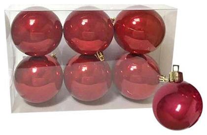93-2539 Κρεμαστή Μπάλα Στολίδι Πλαστική με Χρυσόσκονη 8εκ. Σετ 6τμχ - XMASfest