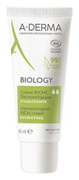 A-Derma Dermatological Rich Cream Hydrating Biology 40ml - A Derma