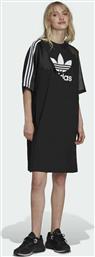 Adidas Adicolor Split Trefoil Mini Αθλητικό Φόρεμα T-shirt Κοντομάνικο Μαύρο