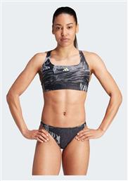 Allover Graphic Αθλητικό Set Bikini Μπουστάκι Γκρι Adidas