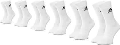 Adidas Αθλητικές Κάλτσες Λευκές 6 Ζεύγη από το Epapoutsia