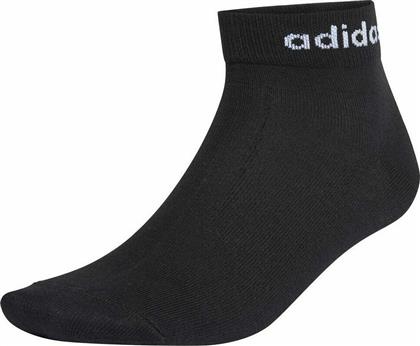 Adidas Αθλητικές Κάλτσες Μαύρες 3 Ζεύγη από το Plus4u