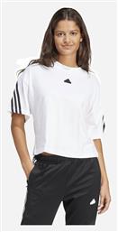 Future Icons 3-stripes Γυναικείο Αθλητικό T-shirt Ριγέ Λευκό Adidas