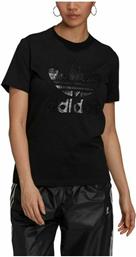 Adidas Γυναικείο T-shirt Μαύρο με Στάμπα