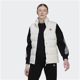 Adidas Κοντό Γυναικείο Αμάνικο Puffer Μπουφάν για Χειμώνα Λευκό από το Zakcret Sports