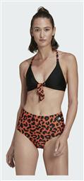 Richi Mnisi Bik Set Bikini Animal Print Τριγωνάκι Ψηλόμεσο True Orange Adidas