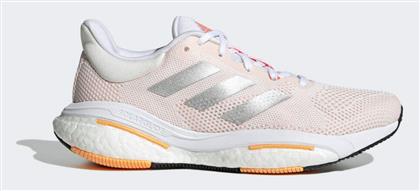 Solarglide 5 Γυναικεία Αθλητικά Παπούτσια Running Core White / Silver Metallic / Light Flash Orange Adidas