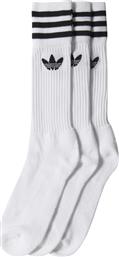 Adidas Solid Αθλητικές Κάλτσες Λευκές 3 Ζεύγη από το Notos