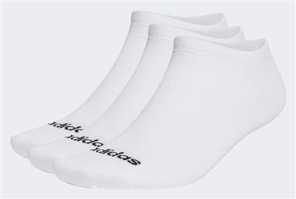 Thin Linear Low-Cut Αθλητικές Κάλτσες Λευκές 3 Ζεύγη Adidas από το Outletcenter