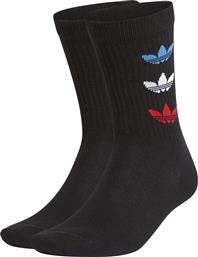 Adidas Tricolor Thin Ribbed Crew Socks 2 Pairs GN4913 Black από το Modivo