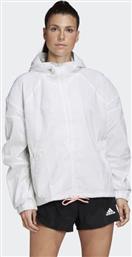 Adidas Iterations Γυναικείο Μπουφάν Running Αδιάβροχο και Αντιανεμικό Λευκό από το Cosmos Sport