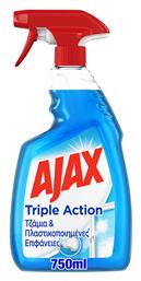 Triple Action Καθαριστικό Spray Τζαμιών 750ml Ajax