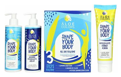 Shape Your Body Σετ Περιποίησης για Σύσφιξη με Scrub Σώματος & Κρέμα Αδυνατίσματος 150ml Aloe Colors